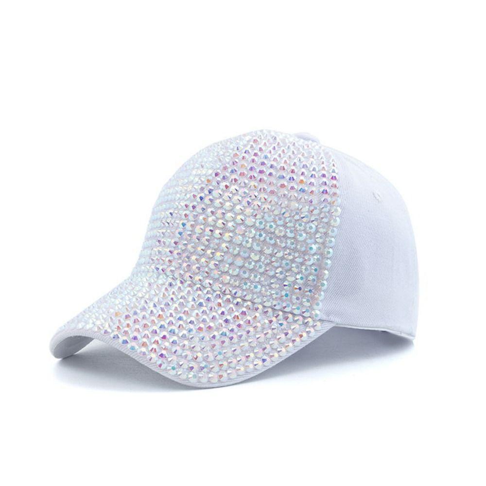 Breathable Rhinestones Baseball Caps Adjustable Sunscreen Hats Luxury Sun Hat  For Women Girls