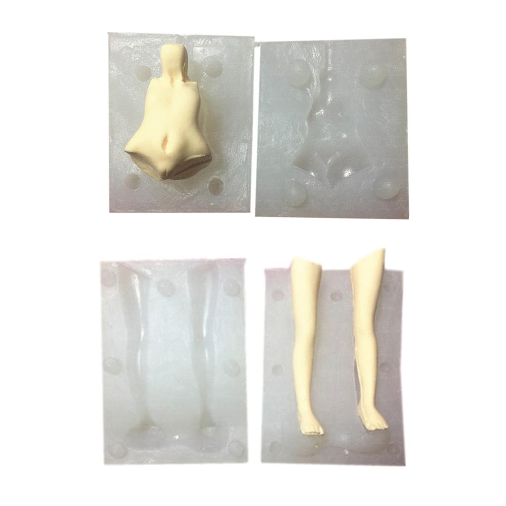 Dolls Body Leg Model Silicone Fondant Molds Aromatherapy Plaster Clay Mold Craft Mould DIY Cake Decorating Baking Tools