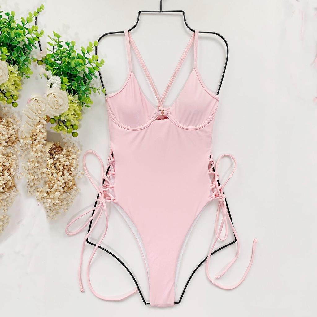 Push Up Women Swimwear One Piece Swimsuit Female Solid Monokini Bandage Swim Suits Sexy Bathing Suit Swimming Beachwear Monokini