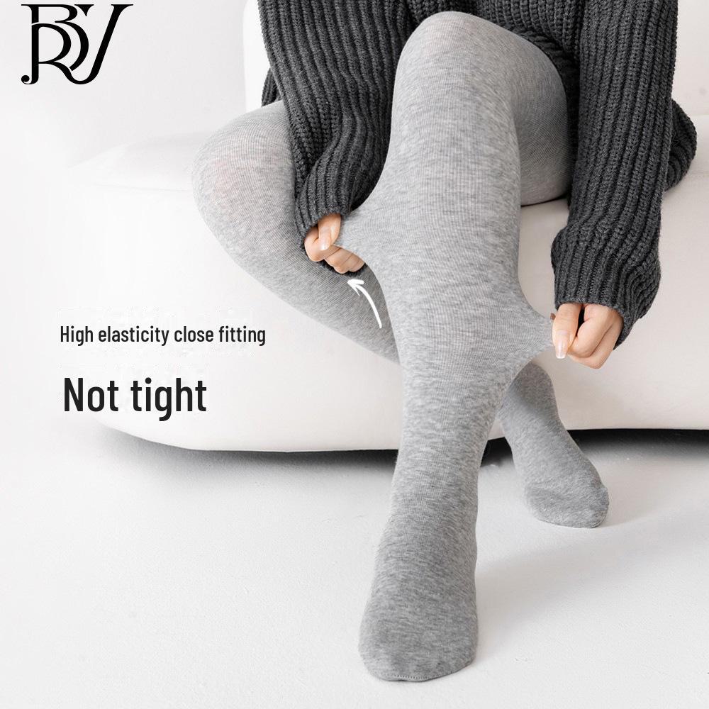 «Женские колготки из хлопка серого цвета Warm Cloud Cotton плотностью 200 г — облегающие, идеально подходят для осени и зимы»