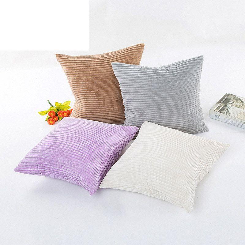 Cozy Supersoft Striped Corduroy Cushion Cover For Your Stylish Sofa