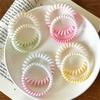 2pcs Set Telephone Cord Scrunchies Spiral Hair Ties Gradient Color Rubber Band Elastic Hair Band Hair Accessories