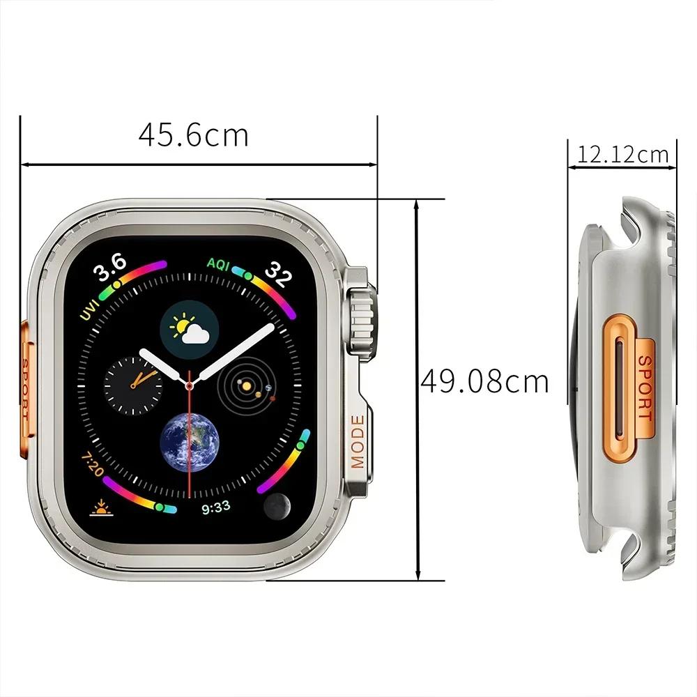 Металлический корпус для Apple Watch Ultra 3/2 49 мм 11 10 46 мм 9 8 7 45 мм Защитный бампер из алюминиевого сплава для Iwatch SE 44 мм Прочный бампер
