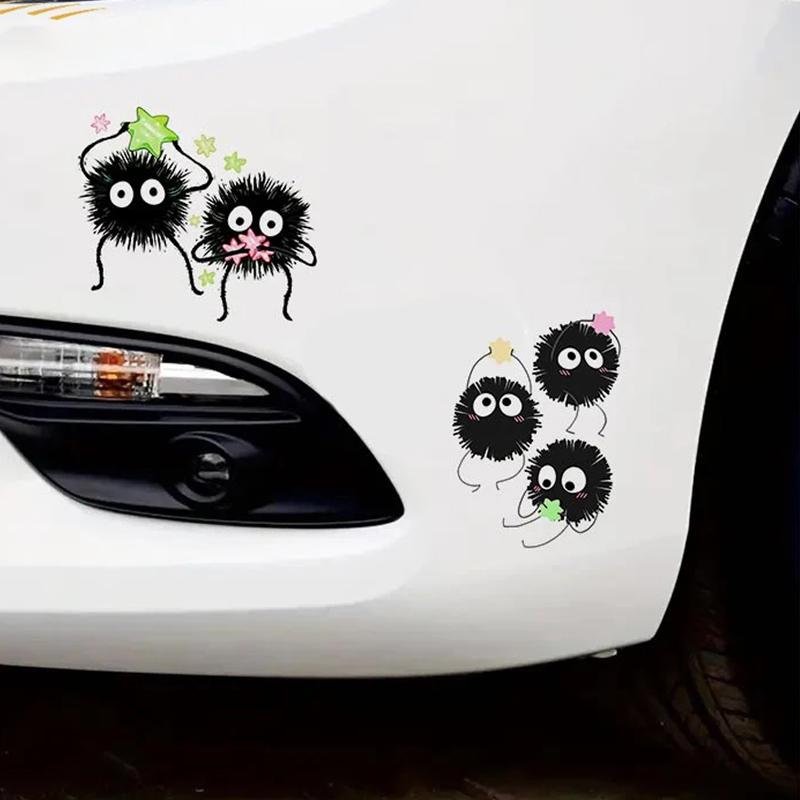 Cute Soot Spirits Spirited Away Car Stickers Waterproof Simple Decals