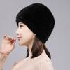 Hot Sale Winter Thick Women Real Mink Fur Hat Outdoor Keep Warm Real Mink Fur Hats Lady Knitted Natural Mink Fur Cap
