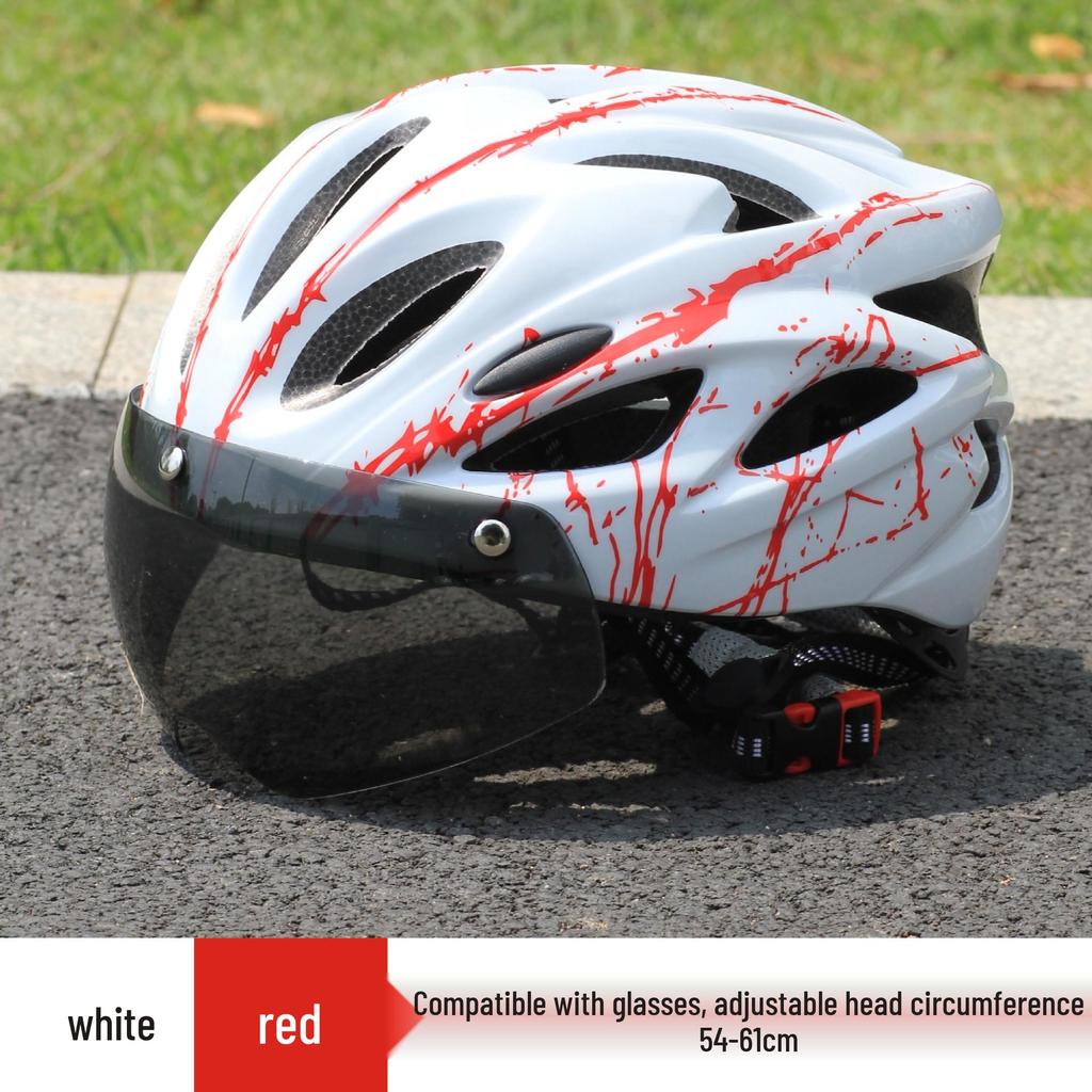 Unisex Mountain Bike Helmet with Goggles