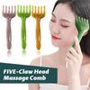 Natural Golden Sandalwood Five-Claw Scalp Massager Back Sha Massage Care Meridian Tool Handheld H1T5