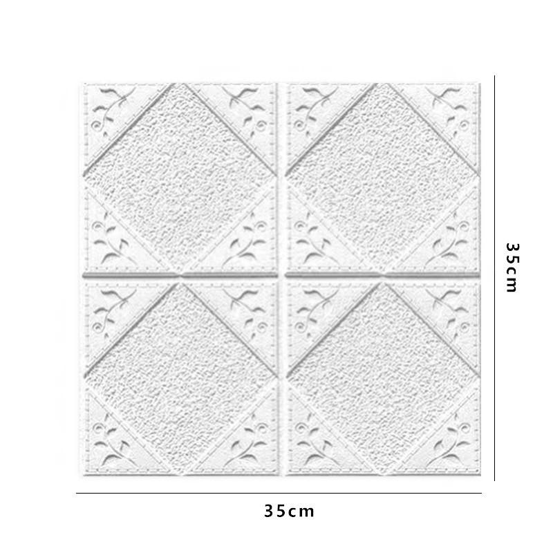 4 шт. 35*35 см Потолок Спальня Декор 3D Фон Обои Отклеивающиеся и Наклеивающиеся Водонепроницаемые Наклейки на Стену Анти-столкновение Домашний Декор