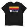 Brashs ([Винтажный потертый вид] Хлопковая футболка с принтом, однотонный летний топ, персонализированная футболка, свитшоты, мужские