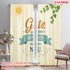 2pcs 2D Flat Printing Curtain Mercy New Morning God Polyester Fabric Without Electricity Holiday Decorations Use for Outdoor