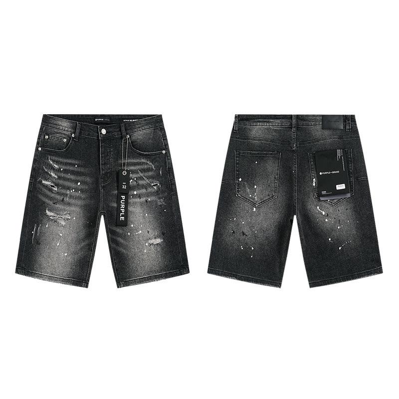 Модный бренд PURPLE BRAND JEANS Европейские и американские уличные свободные универсальные джинсовые шорты для мужчин и женщин