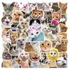 50 Pcs Cute Funny Pet Sunglasses Cat Sticker To DIY Guitar Bass Laptop Suitcase Skateboard Car Motor Decoration Stickers