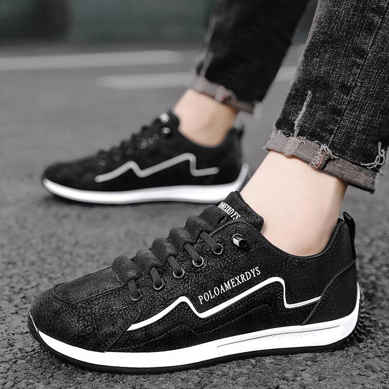 2024Новая мужская обувь, модные кроссовки, высококачественная кожаная повседневная обувь для мужчин, легкая удобная спортивная обувь для бега, теннисная обувь