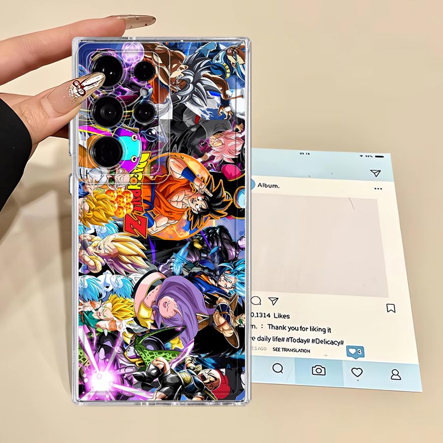 Чехол-бампер с рисунком из аниме Dragon Ball для Samsung Galaxy S22 FE Note 20 Ultra 10 S21 S24 S25 Edge S20 Plus S23 Ultra S26