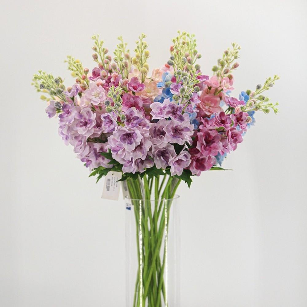 72cm Artificial Delphinium Flower Moisturizing Lifelike Delphinium Stem Real Touch Simulation Flower Wedding Bouquet