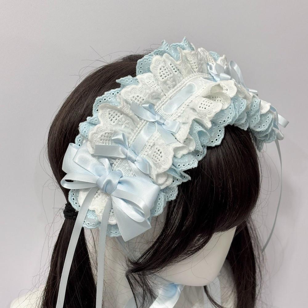 Gothic Lolita Wing Angel Headband Lace Head Wrap New Cosplay Headdress Hair Accessories