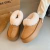 Женские зимние ботинки Plus 2025 Plus Velvet Thickened Slip-On - Толстая подошва с мехом