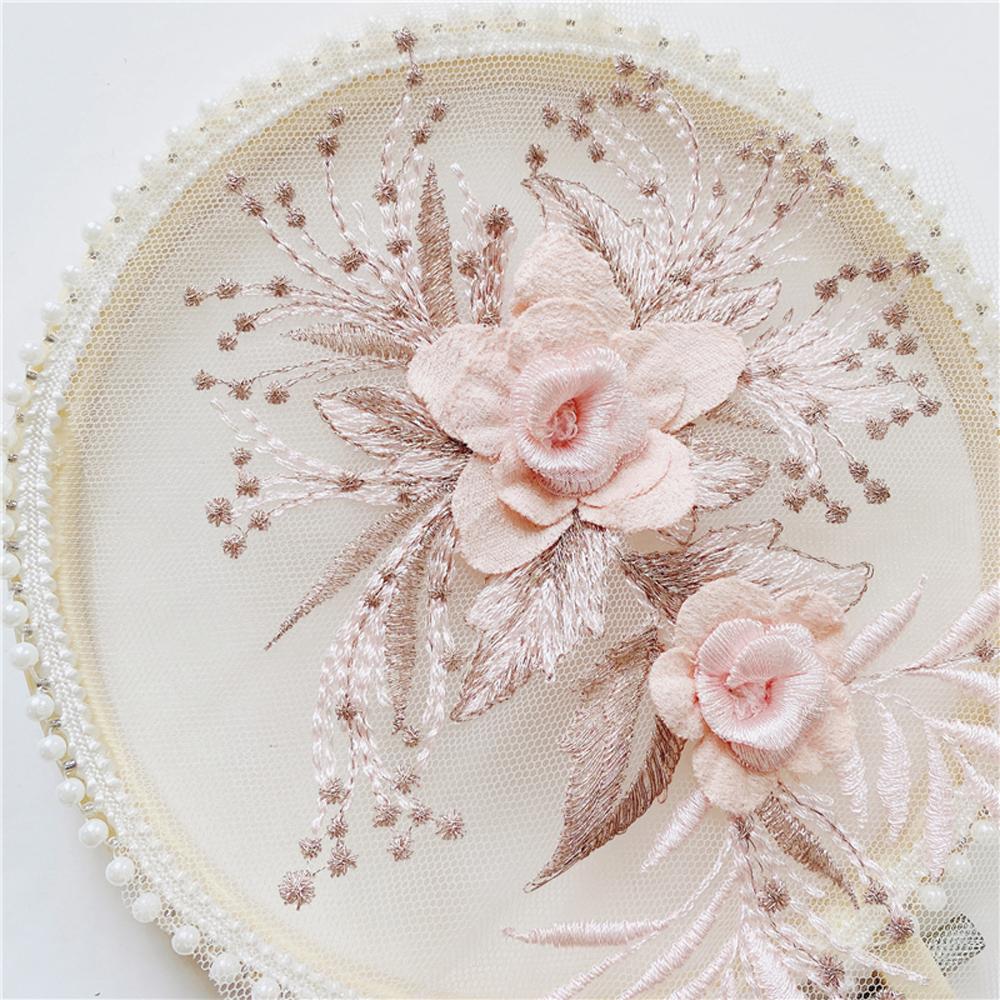 1Pcs 3D Wedding Dress Lace Applique DIY Craft Flower Patch Garment Auxiliary Material