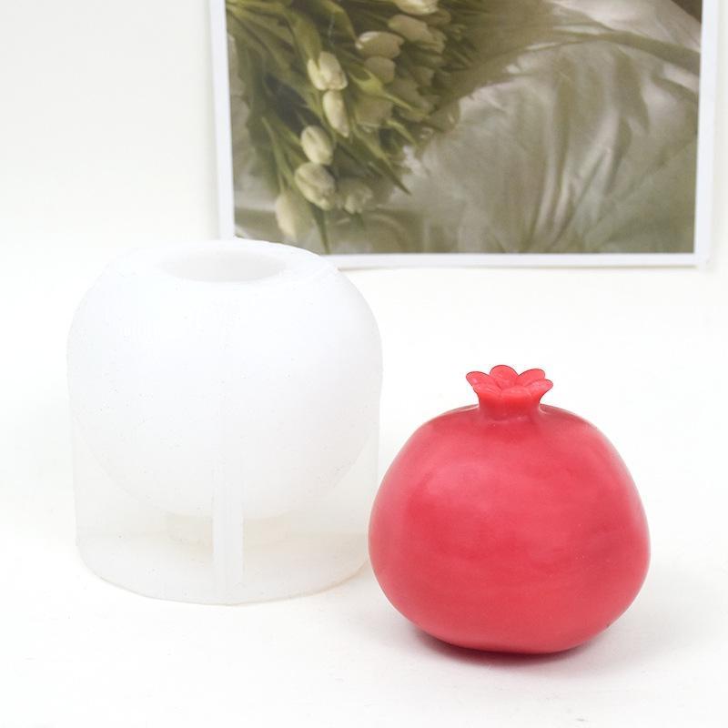 DIY Handmade Creative Pomegranate Candle Silicone Mold Гипсовая форма для резьбы по дереву Ароматерапия Гипсовая форма для украшения дома Подарки