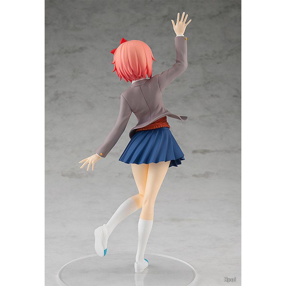 18см Аниме Игра Клуб Романтики Sayori Фигурка Милая Девочка Анимационный Модель Игрушки Подарки Коллекция Украшения Орнаменты ПВХ