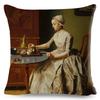 Наволочка в винтажном стиле для женщины Декор Европа Леди Девушка Принт Наволочка Полиэстер Наволочка для дивана Дома Машины