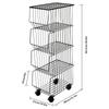 4-Layer Kitchen Storage Room Trolley Storage Basket Kitchen Trolley Basket Floor Rack Fruit Vegetable Storage Movable Rack