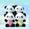 Adorable Plush Panda Keychain Pendant Cute Cartoon Stuffed Animal Toy For Bags