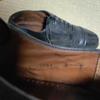 JOHNSTON & MURPHY/Goodyear Welt Semi Brogue Straight Tip Dress Shoes/8D/25.5/Black/(USED)