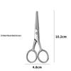 Round-Head Eyebrow & Nose Hair Trimming Scissors for Makeup, Beard, and Embroidery, Pointed Tip for Precision Beauty.