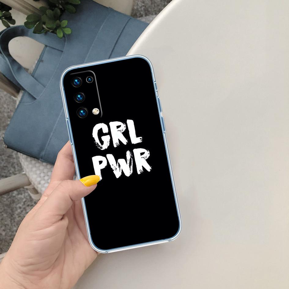 PP38 Girl Power Fight Soft Shell Transparent Phone Case for Samsung Galaxy A04 A04S A14 A23 A34 A54 M23 M33 M52 M53