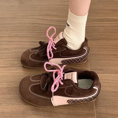 2025 Новые дизайнерские женские кроссовки на шнуровке, разноцветные, женская повседневная спортивная обувь, массивные кроссовки, удобная обувь на плоской подошве