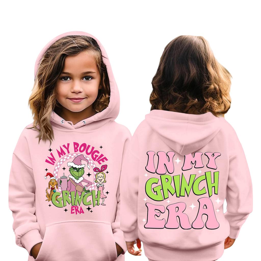 Рождественская детская толстовка с длинным рукавом, легкая повседневная толстовка с капюшоном, свободная, удобная детская толстовка