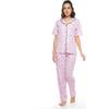 Star Pattern Button Down Women's Pajamas Set