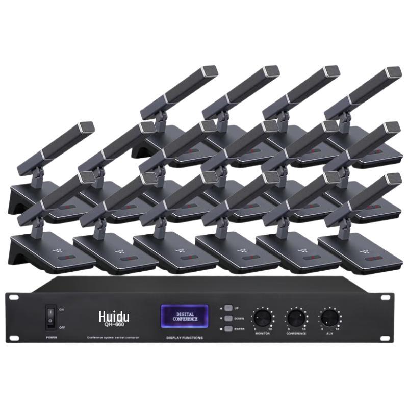 HuiDu QH-660 Профессиональная проводная система конференц-микрофонов (Китайская версия)