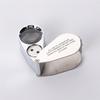 A03F-40X Full Metal Illuminated Jewelry Loop Magnifier Jewelers Eye Loupe With LED Jewelers Eye Loupe
