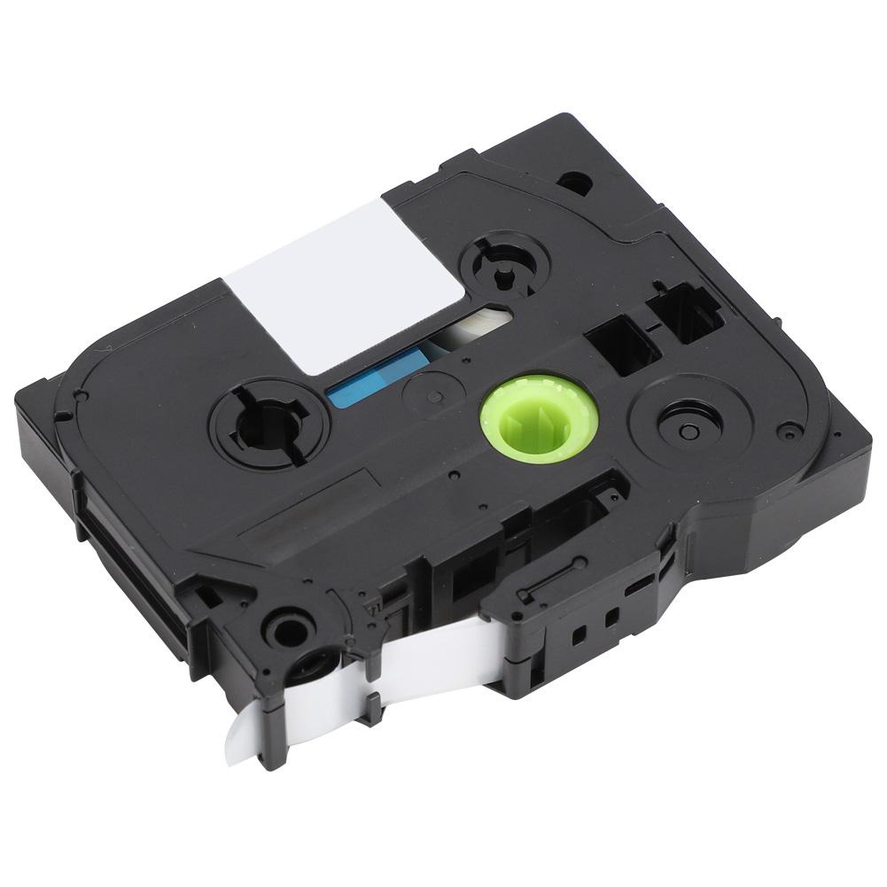 Print Label Ribbon for Compatible for TZe Labeler White On Silver Ribbon 12mm