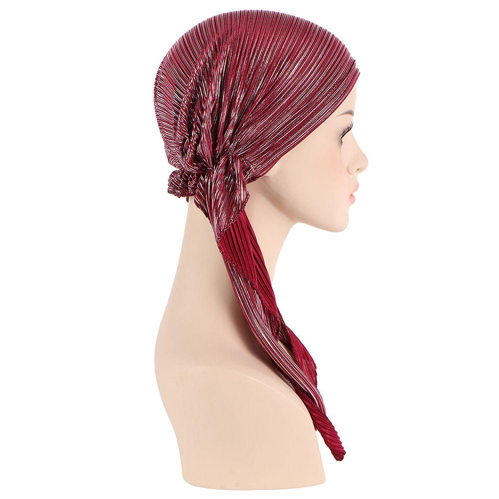 Head Cover Women Headwrap Headscarf Turban Muslim Hijab Cancer Chemo Cap Pre-Tied Bonnet Beanie Cap
