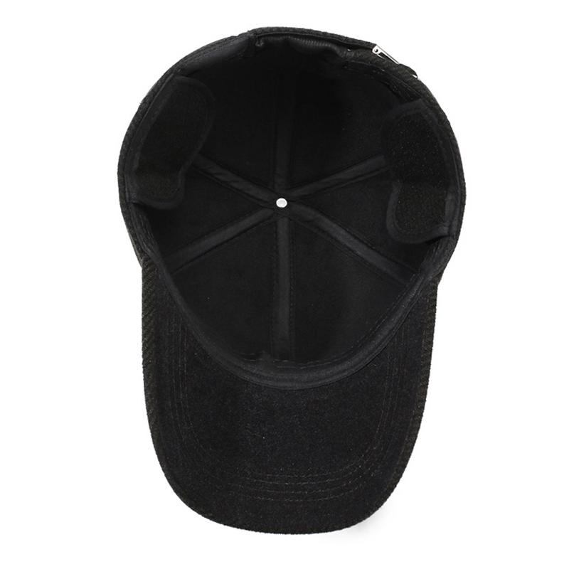 Осенне-зимняя мужская теплая шапка с защитой ушей, уличная толстая бейсболка для среднего и пожилого возраста