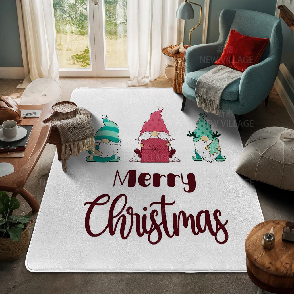Ковер у входа в дом Домашний коврик у двери Гостиная Ванная Комната Ноги ванная комната Нескользящие коврики с водопоглощением для ванной Счастливого Рождества зима