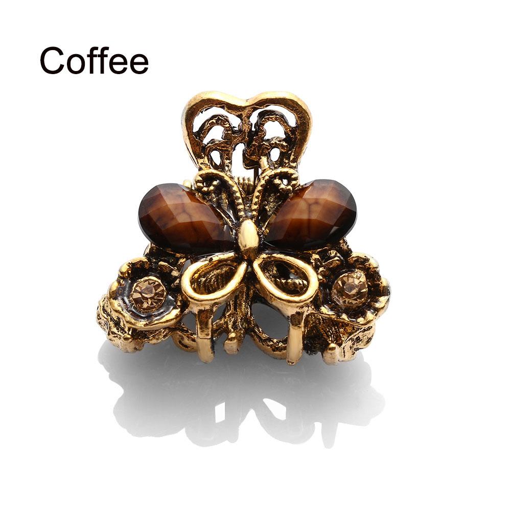 Ladies Retro Vintage Women Girls Resin Hairpins Jewelry Claw Mini Butterfly Hair Clip
