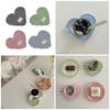 Meal Mat Heart Shape Checked Cotton Placemat Heat Insulation Pad For Family Living Room Meals Mat