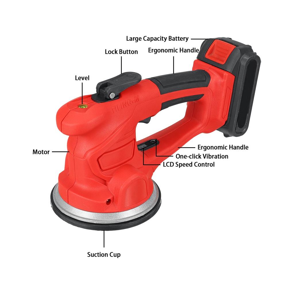 Портативный вибратор для плитки Машина для штукатурки пола Укладка плитки 150 кг с аккумулятором 21 В Автоматические инструменты для выравнивания для плитки 120x120 см