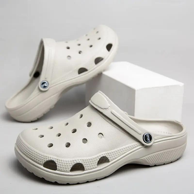 Модные шлепанцы Мужская обувь Мюли Мягкая ЭВА с отверстиями Сабо Платформа Полумужские тапочки 2025 Модный дизайнер Роскошные Высокое качество Стильные шлепки