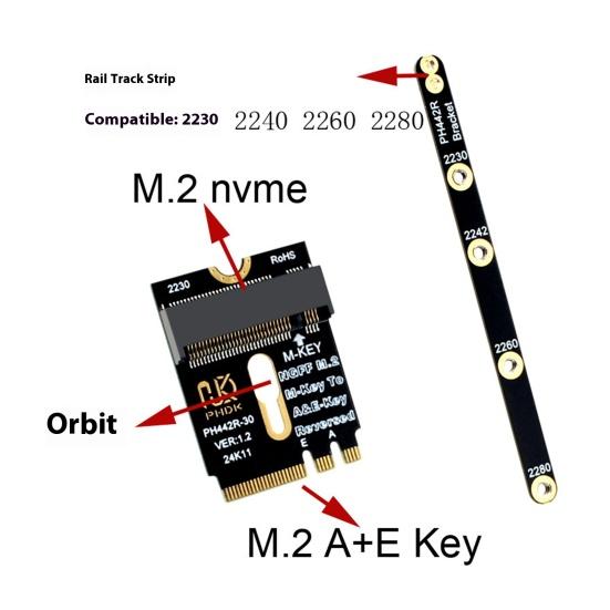 Yousheng M.2 A&E To NVME SSD Expansion Card Supports 2230/2242/2260/2280 Computer Motherboard M2 Key A-E To NVME SSD PCIe 4.0 Extension Adapter PCB