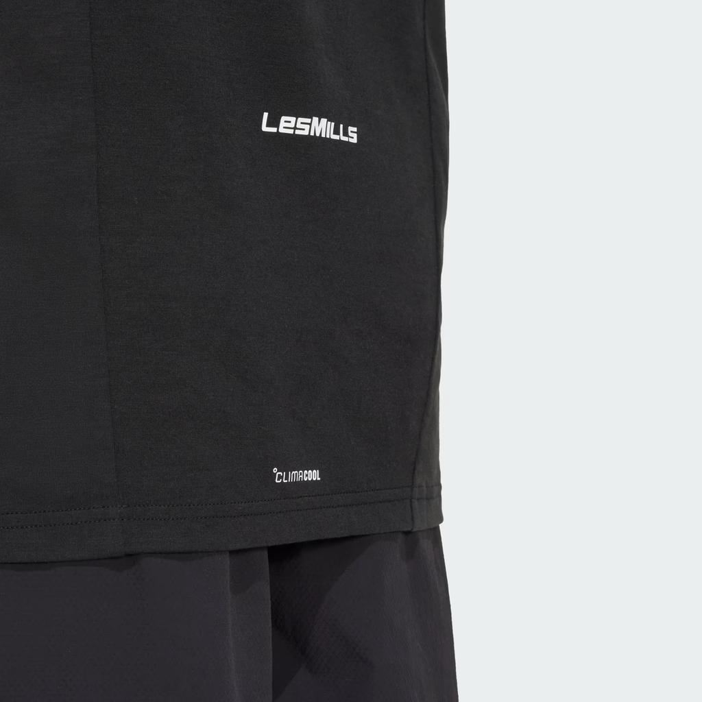 Adidas Les Mills Climacool Logo Slim Fit Breathable Round Neck Tank Top Men Tops Black JJ1435