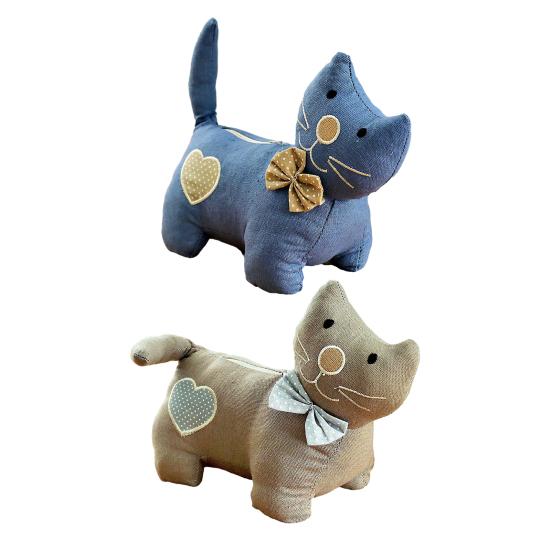 Тканевый Кот Декоративный Стопор для Двери Мультяшный Котенок Утяжеленный Стопор для Межкомнатной Двери Ветрозащитный Домашний Офисный Напольный Мягкая Игрушка Стопор для Двери