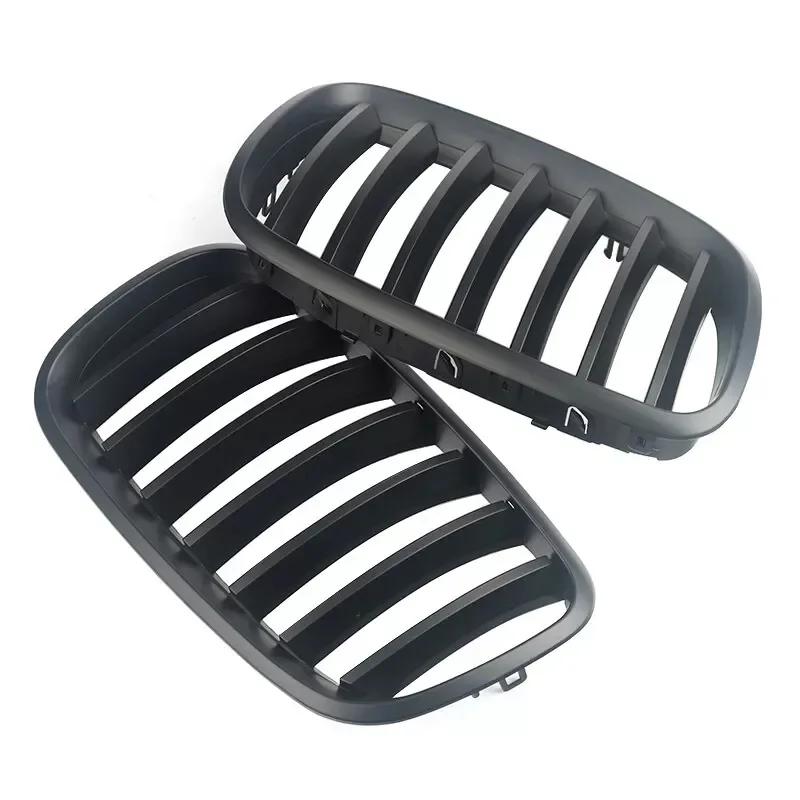 Для BMW X5 E70 X6 E71 2007-2013 Передний капот Решетка радиатора «Ноздри» Бампер Гонки Сетчатая решетка Решетка в стиле Single Slat Автомобильные запасные аксессуары