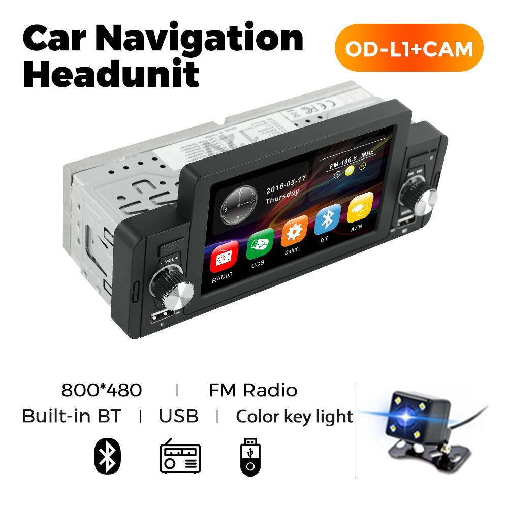 Navifly 5" Touch Screen 1 Din MP5 Player Universal Car Radio Multimedia Player Wireless Carplay Android Auto FM Stereo Receiver