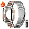 Ремешок+Чехол для Apple Watch Band 46мм 42мм 45 41 40 44мм Браслет из нержавеющей стали PC Чехол для Iwatch Series11 10 9 8 7 6 SE 5 4