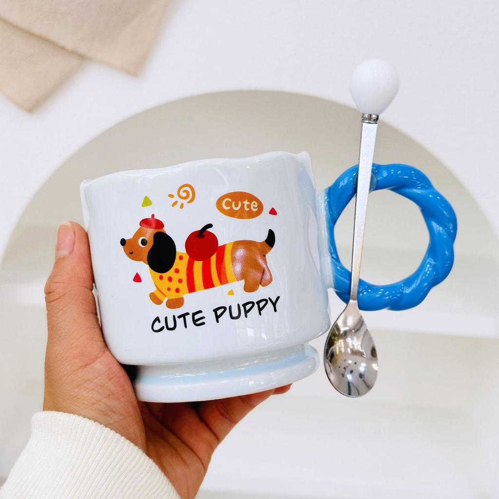 Креативная кружка в виде гриба, мультяшная милая керамическая чашка высокой ценности, чашка для воды с крышкой, ручной подарок, подарок